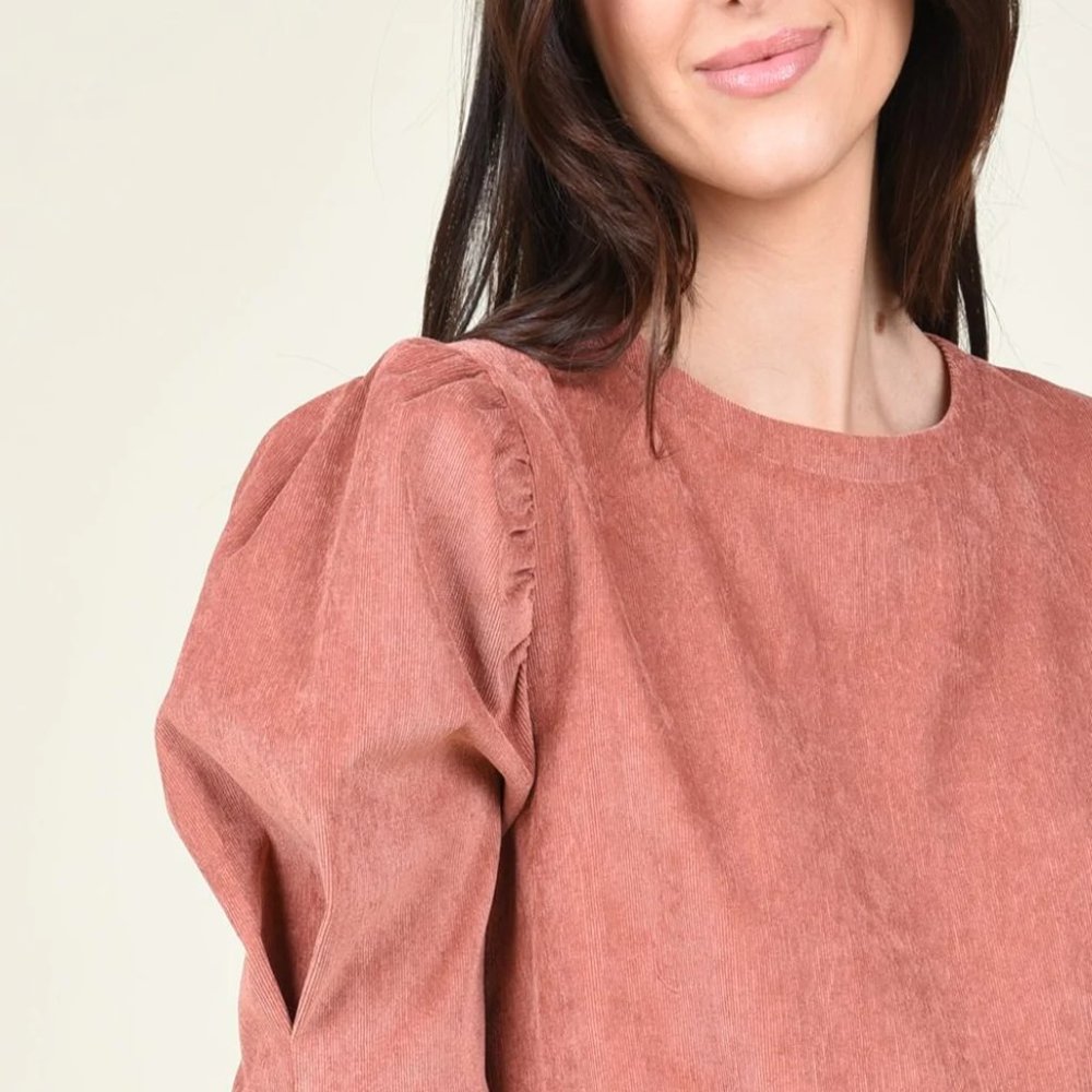 Suede Mini Dress - Blush - Picture 2 of 4